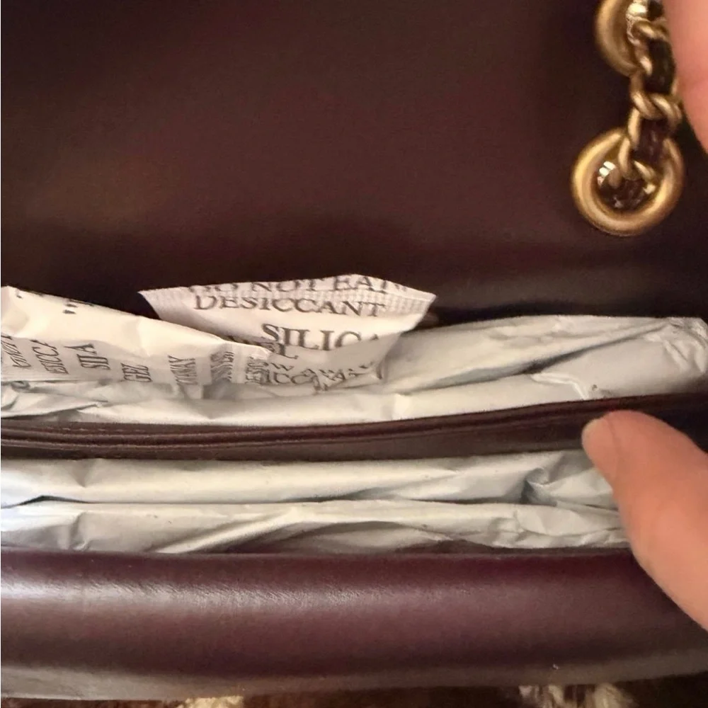 Coach Tabby 20, Black Currant, Quilted Leather Shoulder Bag with Gold Chain - Picture 3 of 3